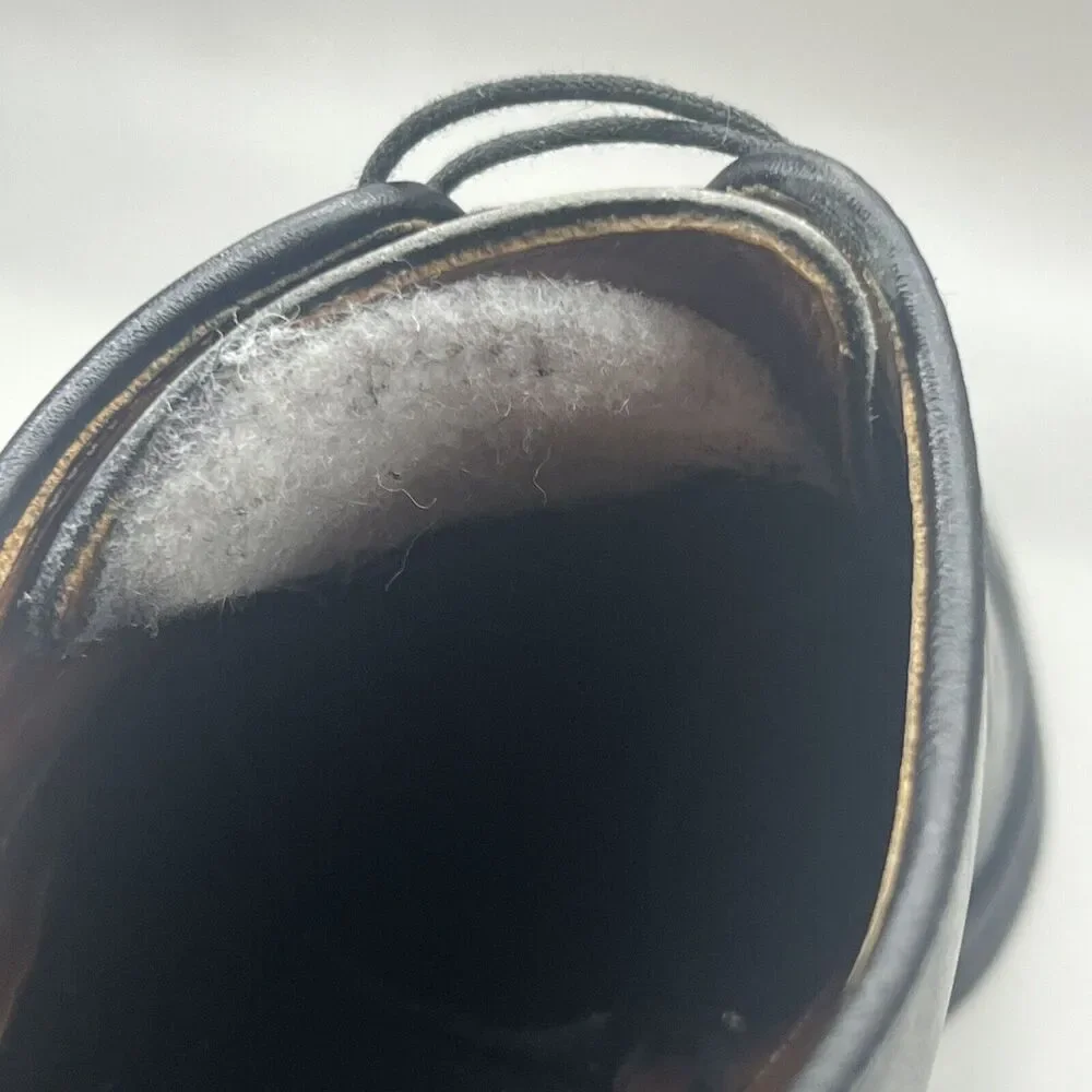Allen Edmonds Delray Men Size 10.5 B‎ Shoes Black Leather Split Toe Oxford 9564